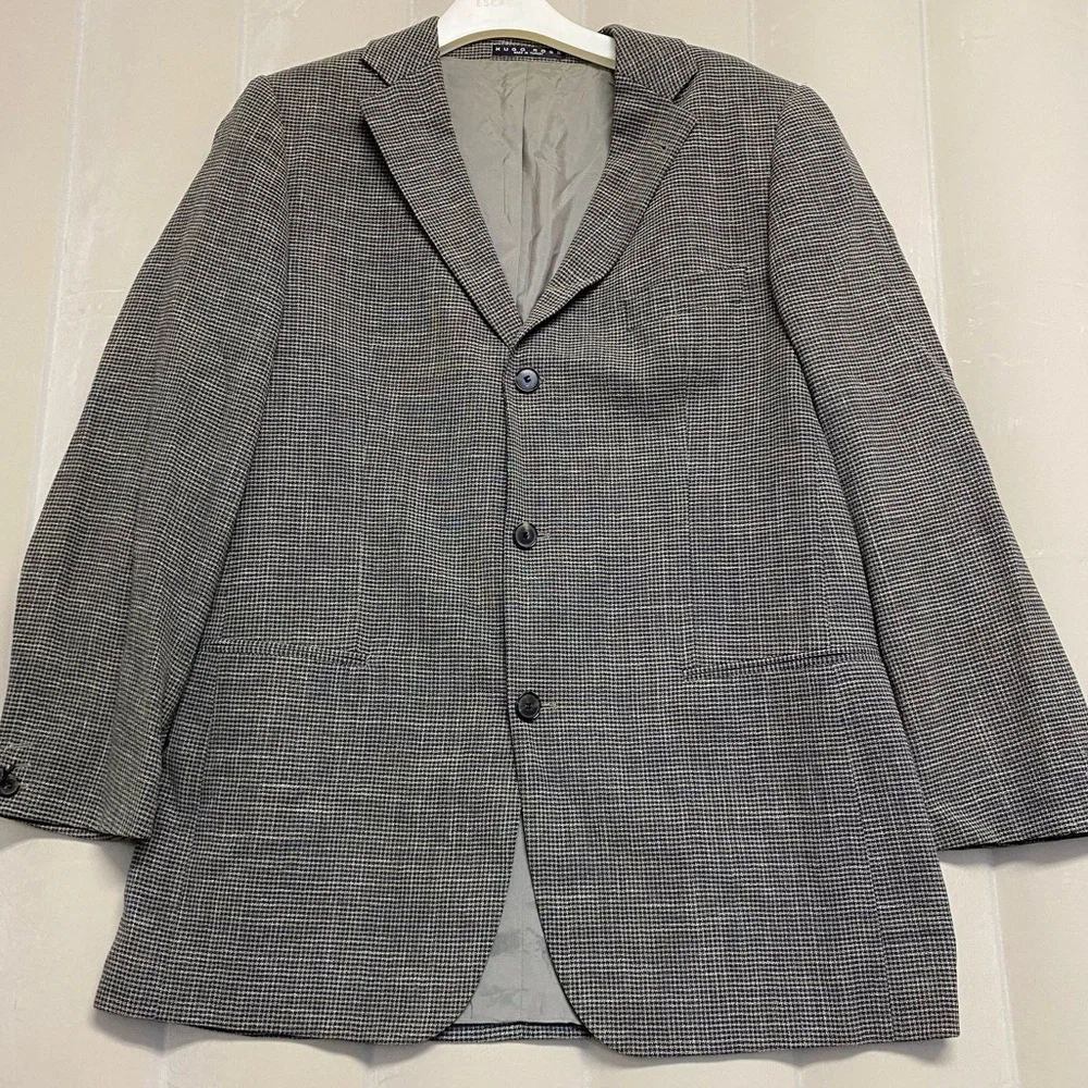 Hugo Boss Men’s Sports Coat Blazer Jacket Size 42R Virgin Wool Linen Blend